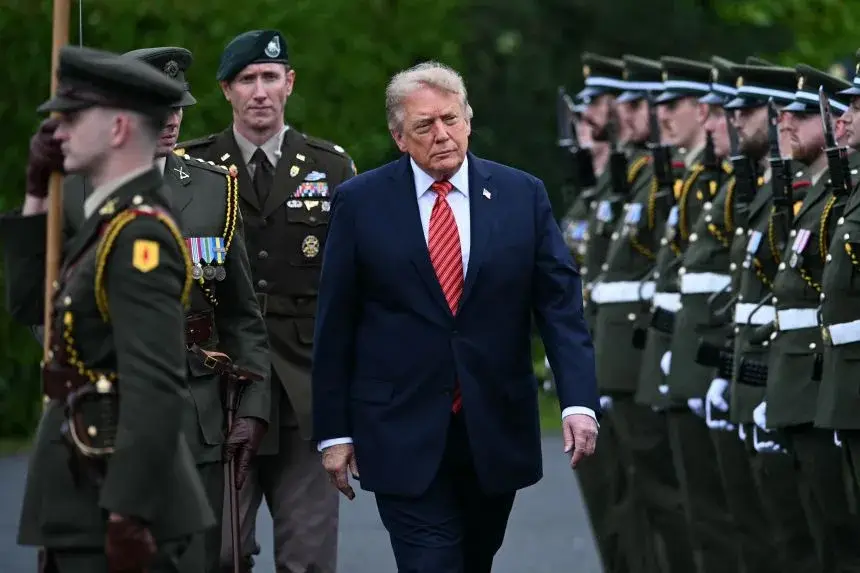 Trump Begins Two-Day Ireland Visit with Taoiseach Meeting and Irish Open Stop
