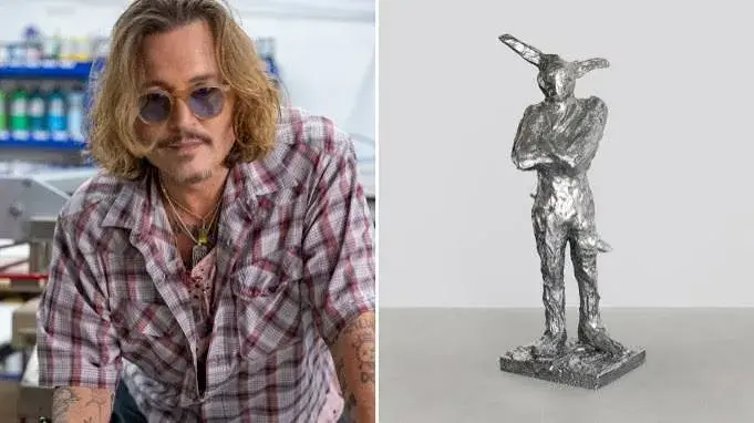 Johnny Depp Makes Sculpture Debut With The Bunnyman in Istanbul