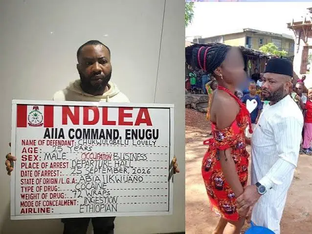 Europe-Bound Groom Excretes 72 Cocaine Wraps at Enugu Airport