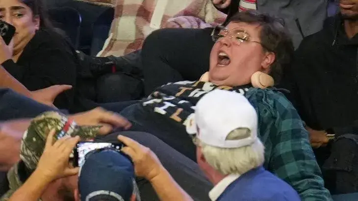 Protester Punched at Trump Rally as President Mocks Her Appearance