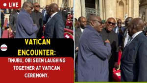 Tinubu and Obi Share a Moment at Papal Inauguration.