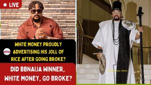 Did BBNaija Winner, White Money, Go Broke? White Money advertising Jollof rice after going broke?