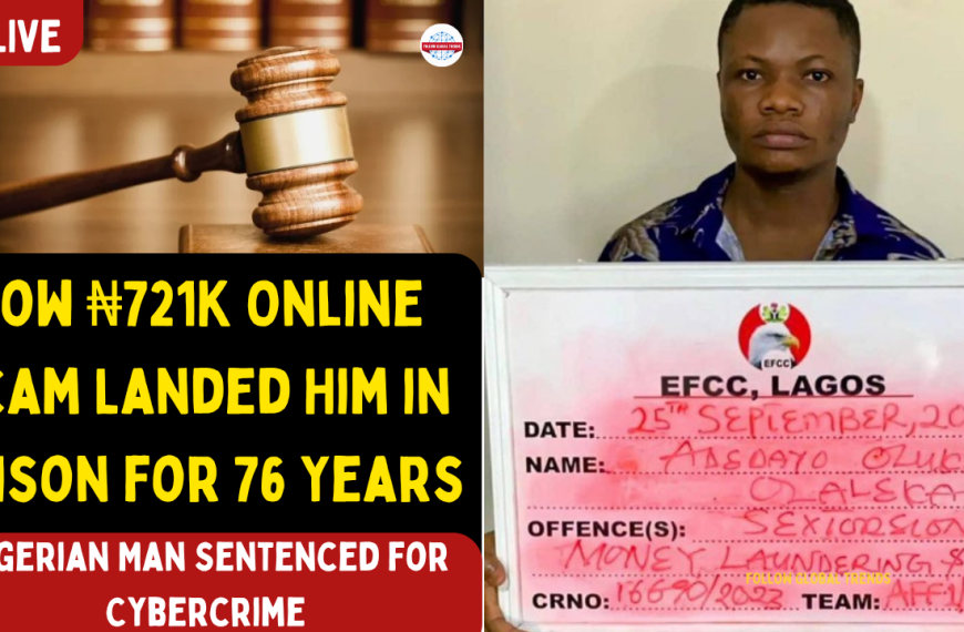 How ₦721K Online Scam Landed Him In Prison For 76 Years